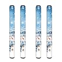 4 PCS Refrigerator Door Handle Covers Set, Anti-Slip Kitchen Appliance Decorative Mat for Fridge Dishwashers Microwave, Christmas Snowman Blue
