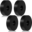 4 Pcs Rubber Isolation Pads Thick Rubber Washers 1.5 Inch OD 0.5 Inch ID 0.4'' Thick Mechanical Vibration Damping Pads Anti Vibration Isolation Isolator Washer