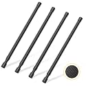 4 Pcs Small Tension Rod 16-28 inch Spring Rod, Tension Rod Spring Tension Rod, Small Tension Curtain Rod, Mini Tension Rods for Closet, Cabinets, Cupboard, Drawers, Black