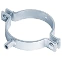 4 Pack Split Ring Pipe Hangers, Fits Actual 4" O.D. Tube, 3/16" Thick