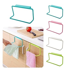 4 pcs towel rack hanging holder organizer  towel bar rack for kitchen bathroom  over the door cabinet cupboard hanger