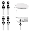 4 PCS Universal All-Metal Toilet Seat Bolts, 3 Inch Heavy-Duty Toilet Screw