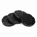 4 Pcs Universal Rubber Lift Pad for Car Jacking, 120mm Diameter x 15mm Thick Round Adapter with 11mm Center Hole, Compatible with Floor Jacks, Jack Stands