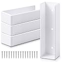 4 Pcs Vinyl Fence Brackets U-Mount Kit, 1.5" X 5.5", U-Mount