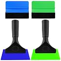 Yourkar 4 PCS Window Tint Kit Tools, Professional Vinyl Wrap Kit with Plastic Squeegee &amp; Felt Squeegee, Universal Privacy Film Installation Tint Tools for Vehicle Glass Home (Blue+Green)
