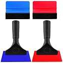 Yourkar 4 PCS Window Tint Kit Tools, Professional Vinyl Wrap Kit with Plastic Squeegee &amp; Felt Squeegee, Universal Privacy Film Installation Tint Tools for Vehicle Glass Home (Blue+Red)