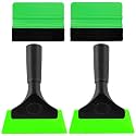 Yourkar 4 PCS Window Tint Kit Tools, Professional Vinyl Wrap Kit with Plastic Squeegee &amp; Felt Squeegee, Universal Privacy Film Installation Tint Tools for Vehicle Glass Home (Green)