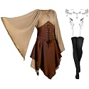 4 Pcs Women Elf Costume Renaissance Traditional