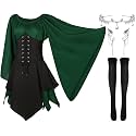 4 Pcs Women Elf Costume Renaissance Traditional
