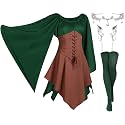 4 Pcs Women Elf Costume Renaissance Traditional