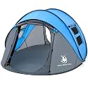 4 Person Easy Pop Up Tent,9.5’X6.6’X52'',Waterproof, Automatic Setup,2 Doors-Instant Family Tents for Camping, Hiking & Traveling