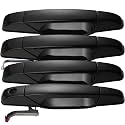 4-Piece Black Front Rear Driver Passenger Side Exterior Door Handle for 2007-2013 Chevy Chevrolet Silverado Suburban Tahoe Avalanche, GMC Sierra Yukon, Cadillac Escalade 20828237 20828258 22738721