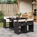 4-Piece Patio Dining Set in Black and