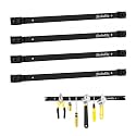 4 Pieces 18" Magnetic Tool Holder Strip, Black Magnet Bar, Metal Tool Organizer Rack for Garage Organization, Easy To Install in Workshop, Mounting Screws Included