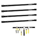 4 Pieces 24" Magnetic Tool Holder Strip, Black Magnet Bar, Metal Tool Organizer Rack for Garage Organization, Easy To Install in Workshop, Mounting Screws Included