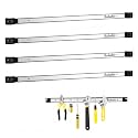 4 Pieces 24" Magnetic Tool Holder Strip, Stainless Steel Surface Tool Magnet Bar, Metal Tool Organizer Rack for Garage Organization, Easy To Install in Workshop, Mounting Screws Included