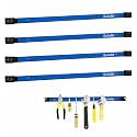 4 Pieces 24" Magnetic Tool Holder Strip, Blue Magnet Bar, Metal Tool Organizer Rack for Garage Organization, Easy To Install in Workshop, Mounting Screws Included