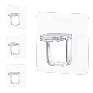 4 Pieces Adhesive Partition Hook No Drill