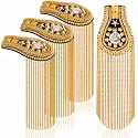 4 Pieces Halloween Gold Tassel Shoulder Epaulettes with Pins