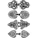 4 Pieces Vintage Sweater Clips, Sweater Clips for Cardigans to Hold Sweater Together, Shawl Collar Clasp Dress Shirt Brooch Clip&Dress Clips Back Cinch