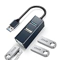 4-Port USB 3.0 hub, SZJUNXIAO Ultra-Thin Portable Data hub,for MacBook, Mac Pro, Mac Mini, iMac, Surface Pro, XPS, PC, Flash Drive, Mobile HDD (Navy Blue)