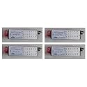4 Quantity, 24V DC Constant Voltage LED Driver, Input: AC 230V, Output: DC 24V 5AMPS, Used SMPS, Power Supply Strip, LED Panels, CCTV, Protection OC, SC, IP65, Aluminium Frame (Pack of 4)