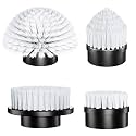4 Replaceable Brush Heads for Uaoaii 21V Electric Spin Scrubber, Cordless Shower Scrubber Replacement Brushes for Bathrooms, Kitchens, Floors, Tiles, Tubs Cleaning