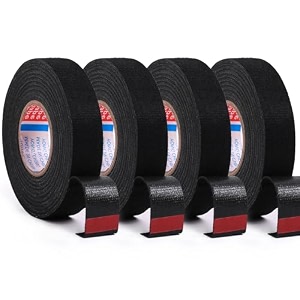 4 Rolls Black Wire Harness Cloth Tape