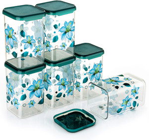 4 sacred plastic grocery container  - 1100 ml pack of 6 green