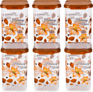 4 sacred plastic grocery container  - 1100 ml pack of 6 orange