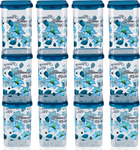 4 sacred plastic grocery container  - 1100 ml pack of 12 green