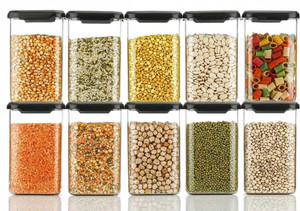 4 sacred plastic grocery container  - 1100 ml