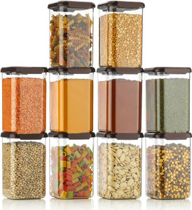 4 sacred plastic grocery container  - 1100 ml pack of 10 brown