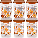 4 SACRED Plastic Grocery Container  - 1100 ml (Pack of 6, Orange)