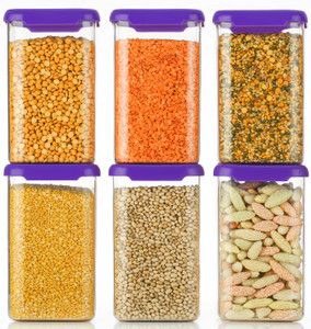 4 sacred plastic grocery container  - 1200 ml pack of 6 purple