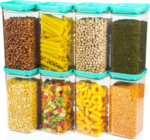 4 sacred plastic grocery container  - 1200 ml pack of 8 blue