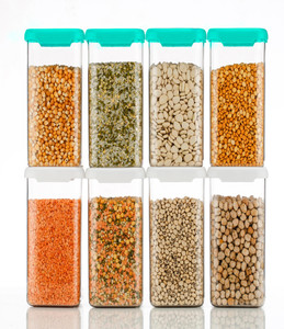 4 sacred plastic grocery container  - 1500 ml