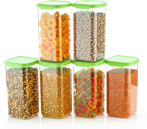 4 sacred plastic grocery container  - 1500 ml pack of 6 green