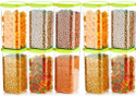 4 SACRED Plastic Grocery Container  - 1500 ml (Pack of 10, Green)