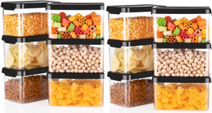 4 sacred plastic grocery container  - 750 ml pack of 12 black