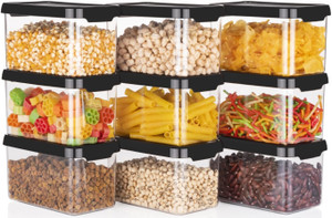 4 sacred plastic grocery container  - 750 ml pack of 9 black
