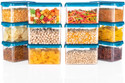 4 SACRED Plastic Grocery Container  - 750 ml (Pack of 12, Blue)