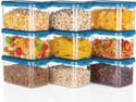 4 SACRED Plastic Grocery Container  - 750 ml (Pack of 9, Blue)