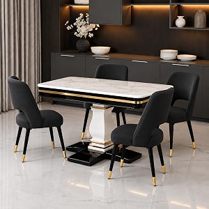 4 Seater Rectangular Dining Table Set with