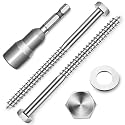 (4-Set) 1/2 x 6 Lag Screws, Stainless Steel Heavy Duty Hex Head Lag Bolts for Wood, Commercial/Industrial Grade 1/4 Bolts, Mounting Screws Bolts Kit, Bright Finish by Marysino