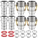 4 Set 1.5 Inch Camlock Fittings Type C&amp;E