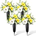4 Set Christmas Artificial Cemetery Mums with