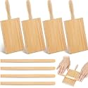4 Set Gnocchi Board Wood Pasta Board Beechwood with 4 Pieces Roller