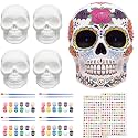 4 Set Halloween Skull Ceramic to Paint, DIY Unpainted Ceramic Hollow Skull