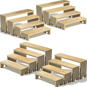 4 set large wooden tiered riser display stands for vendor eventsstackable perfume organizer cologne stand for men womenwooden cupcake dessert standwood dessert table display setfood display risers